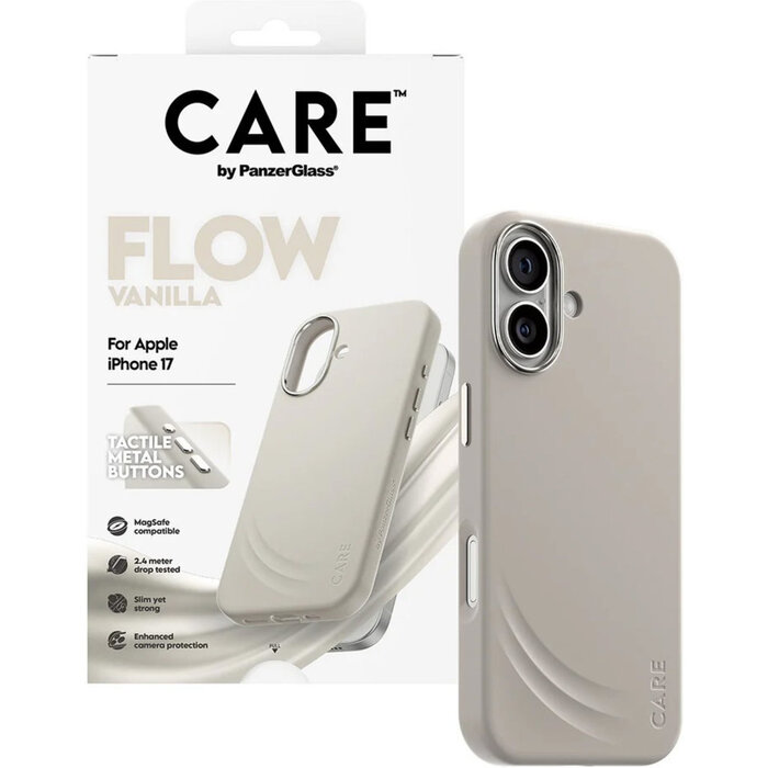 CARE by PanzerGlass CARE by PanzerGlass FLOW MagSafe Case voor iPhone 17 - Vanilla