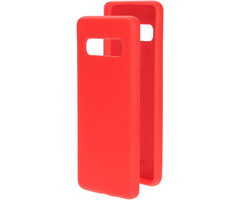 Mobiparts Mobiparts Siliconen Cover voor Samsung Galaxy S10 - Scarlet Red