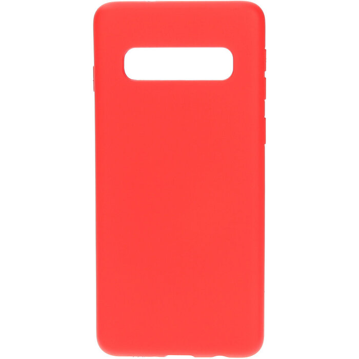 Mobiparts Mobiparts Siliconen Cover voor Samsung Galaxy S10 - Scarlet Red