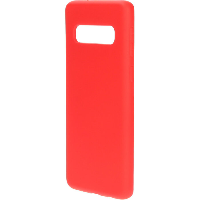 Mobiparts Mobiparts Siliconen Cover voor Samsung Galaxy S10 - Scarlet Red