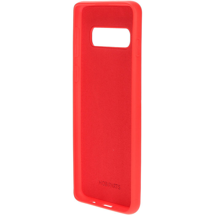 Mobiparts Mobiparts Siliconen Cover voor Samsung Galaxy S10 - Scarlet Red