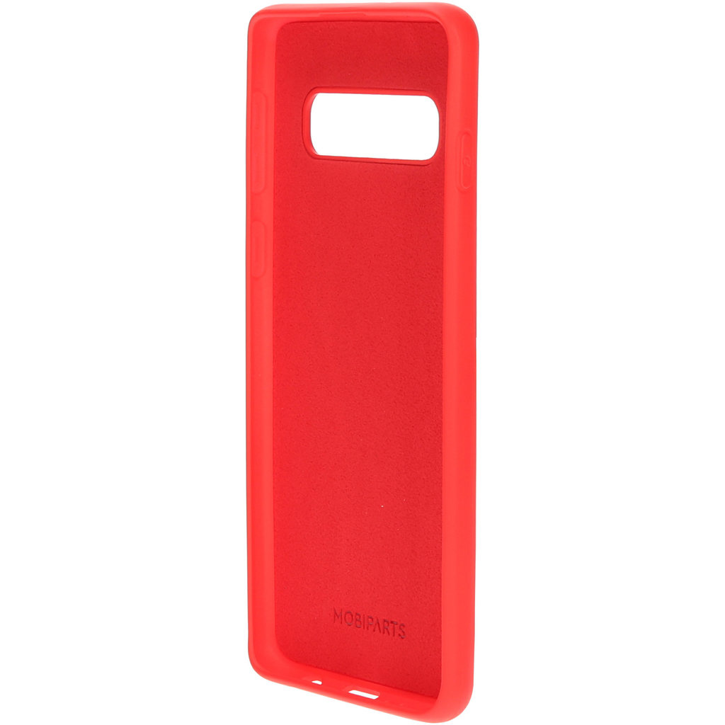 Mobiparts Mobiparts Siliconen Cover voor Samsung Galaxy S10 - Scarlet Red