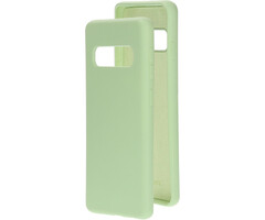 Mobiparts Mobiparts Siliconen Cover voor Samsung Galaxy S10 - Pistache Groen