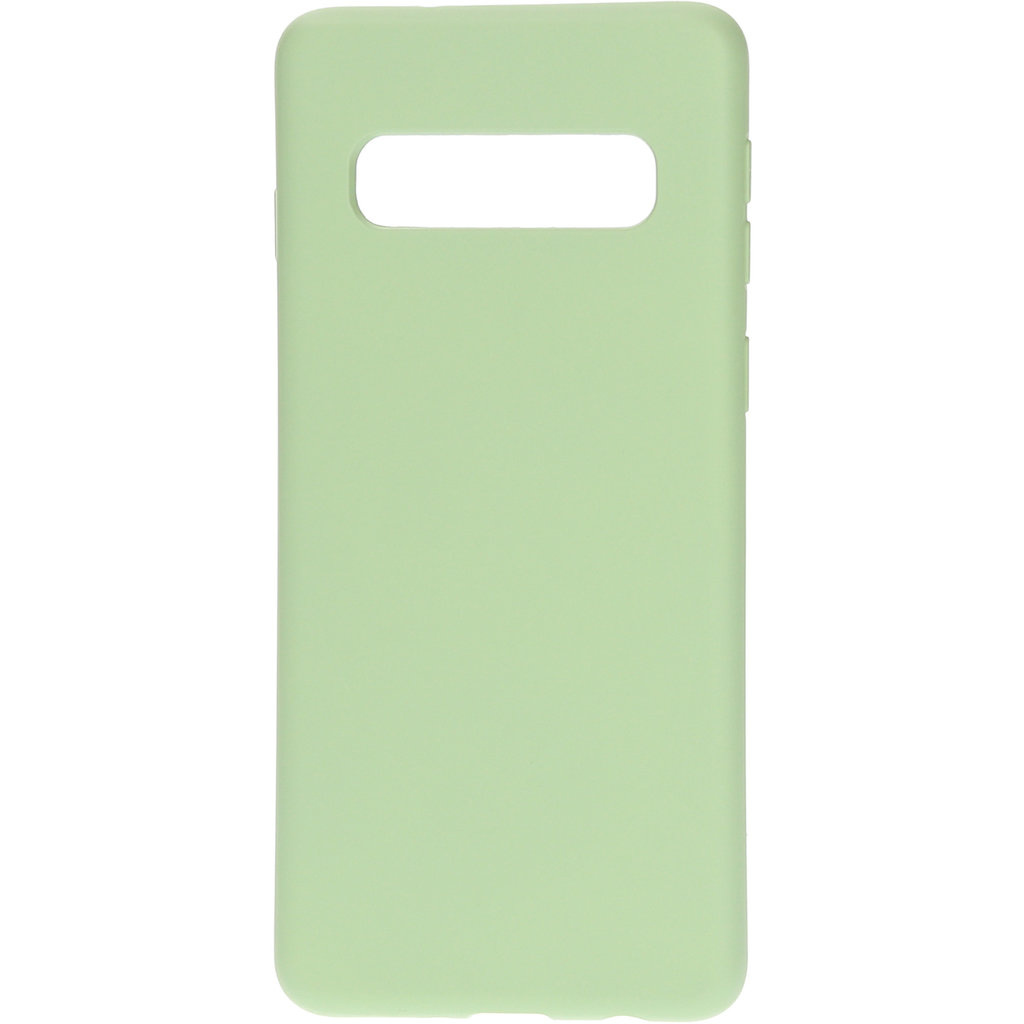 Mobiparts Mobiparts Silicone Cover Samsung Galaxy S10 Pistache Green