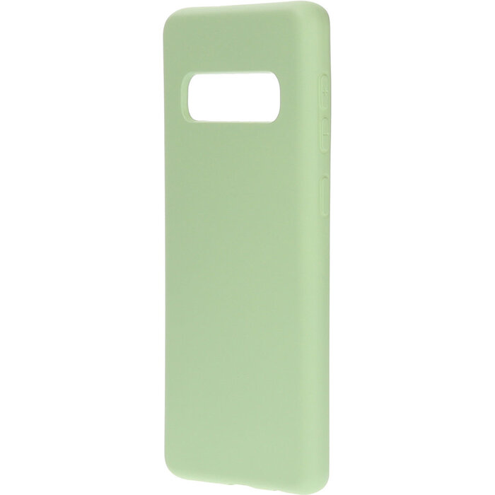 Mobiparts Mobiparts Siliconen Cover voor Samsung Galaxy S10 - Pistache Groen
