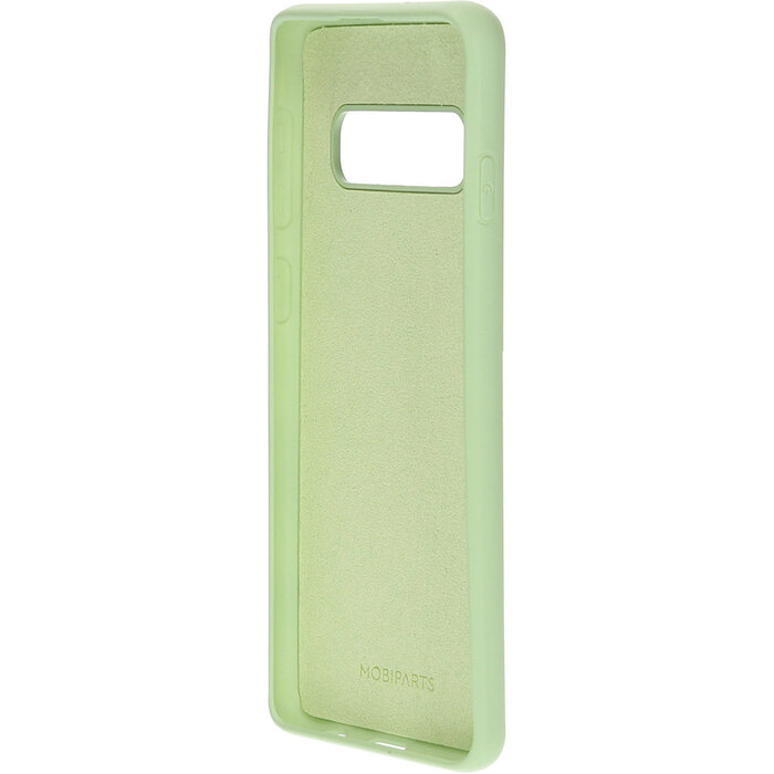 Mobiparts Mobiparts Siliconen Cover voor Samsung Galaxy S10 - Pistache Groen