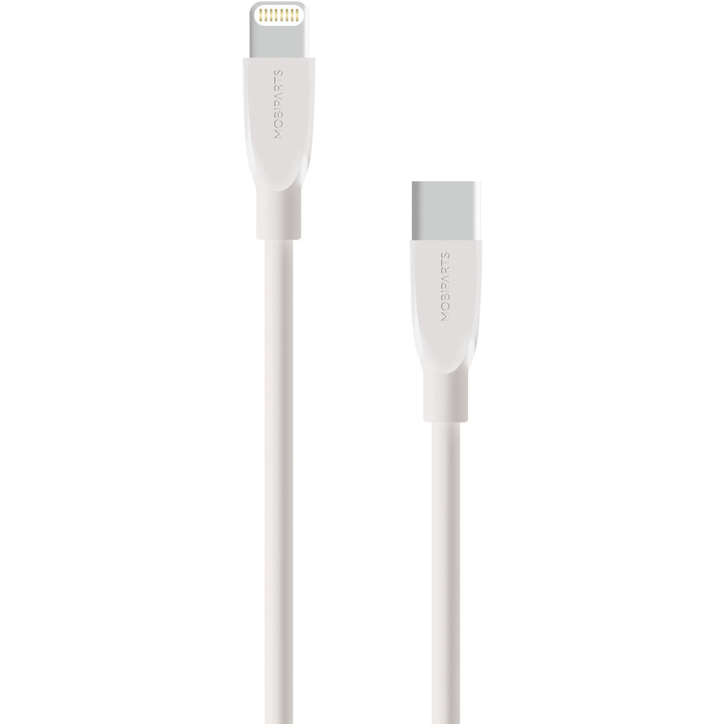 Mobiparts Mobiparts Lightning naar USB-C Kabel - 1m - 2A - MFi Gecertificeerd - Wit