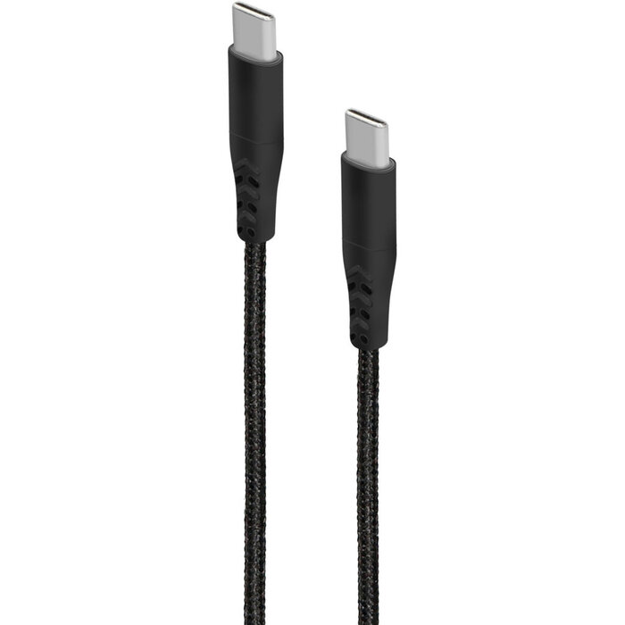 Mobiparts Mobiparts USB-C to USB-C Braided Cable 2A 1m Black