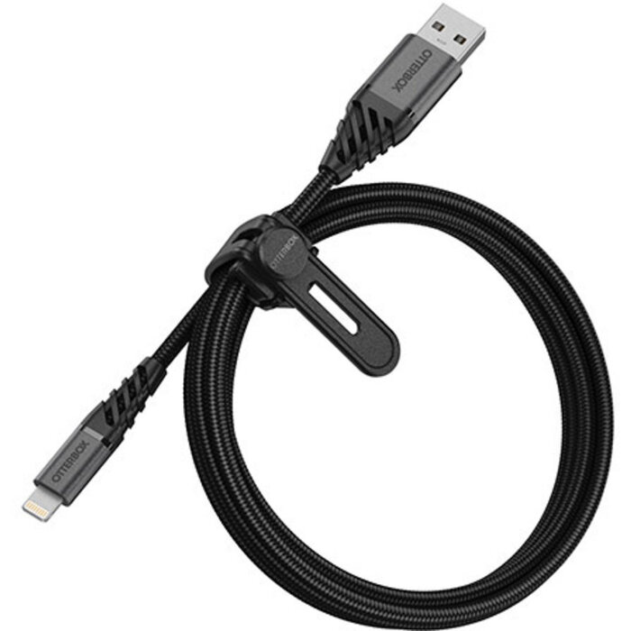 Otterbox OtterBox Lightning naar USB-A Premium Oplaadkabel - 2 meter - Zwart - Ultra-Rugged