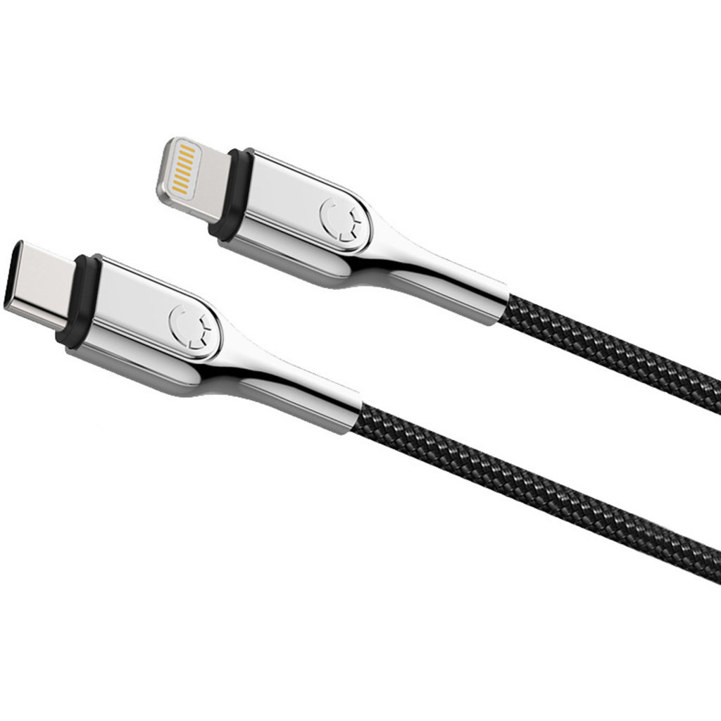 Cygnett Cygnett Armoured Gevlochten Lightning naar USB-C Kabel - 10cm - Zwart, foto 3 van 5