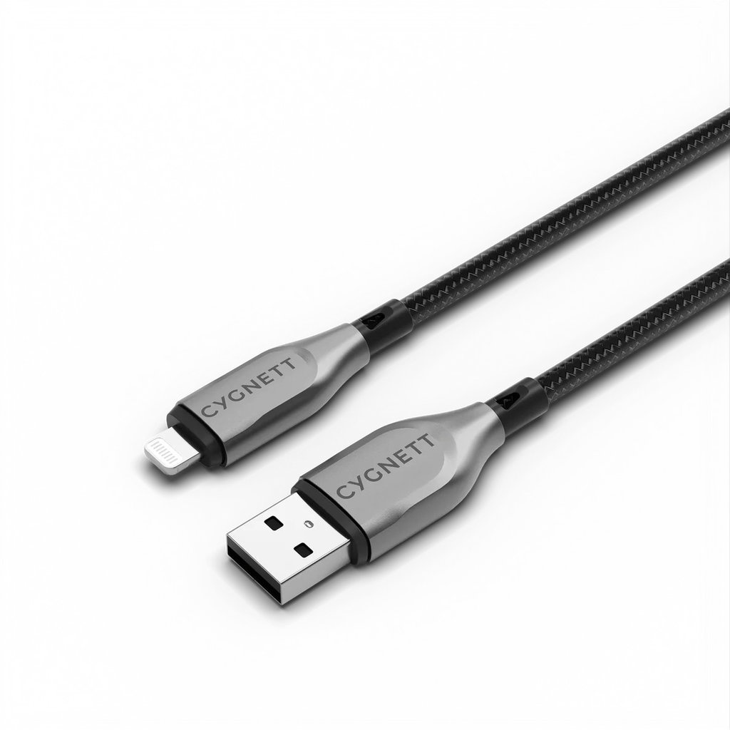 Cygnett Cygnett Armoured Braided Lightning to USB Cable 1m Black