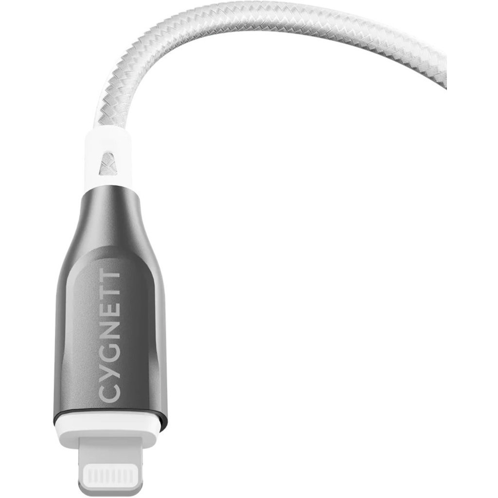 Cygnett Cygnett Armoured Lightning naar USB-A Kabel 1m - Gevlochten Wit