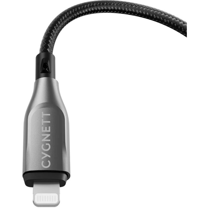 Cygnett Cygnett Armoured Gevlochten USB-C naar Lightning Kabel - 50cm - Zwart