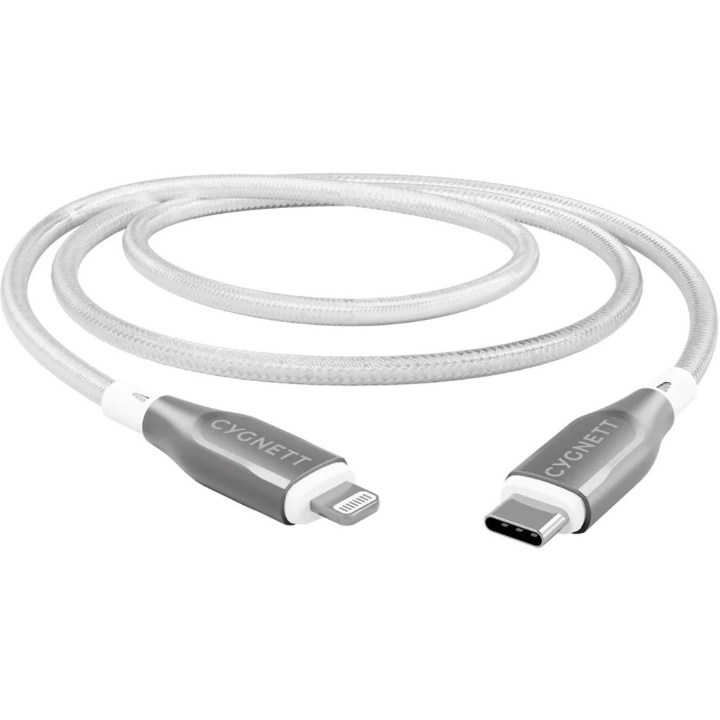 Cygnett Cygnett Armoured Lightning naar USB-C Kabel - 2m - Wit