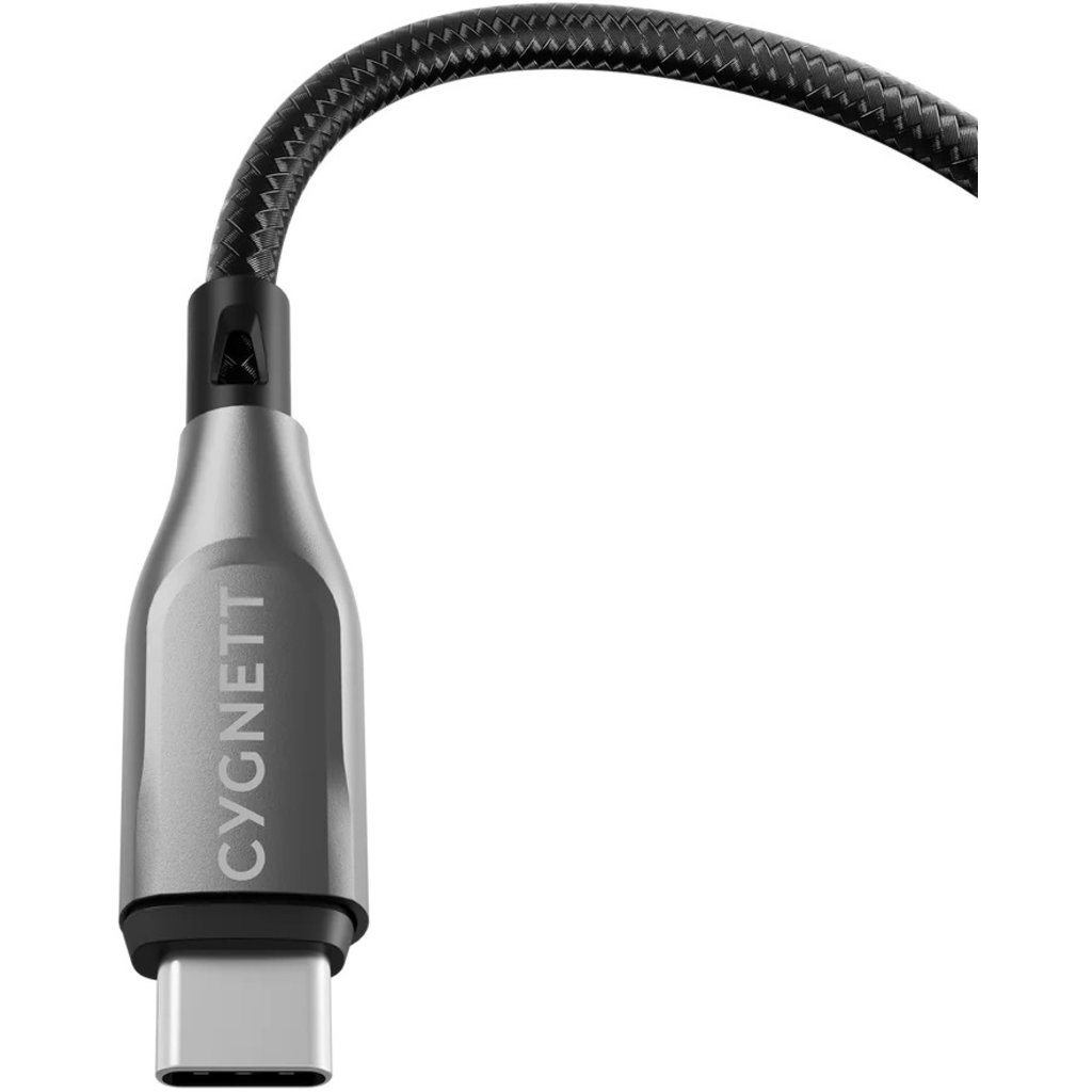 Cygnett Cygnett Armoured USB-C naar USB-C Kabel - 50cm - 100W - Zwart Gevlochten