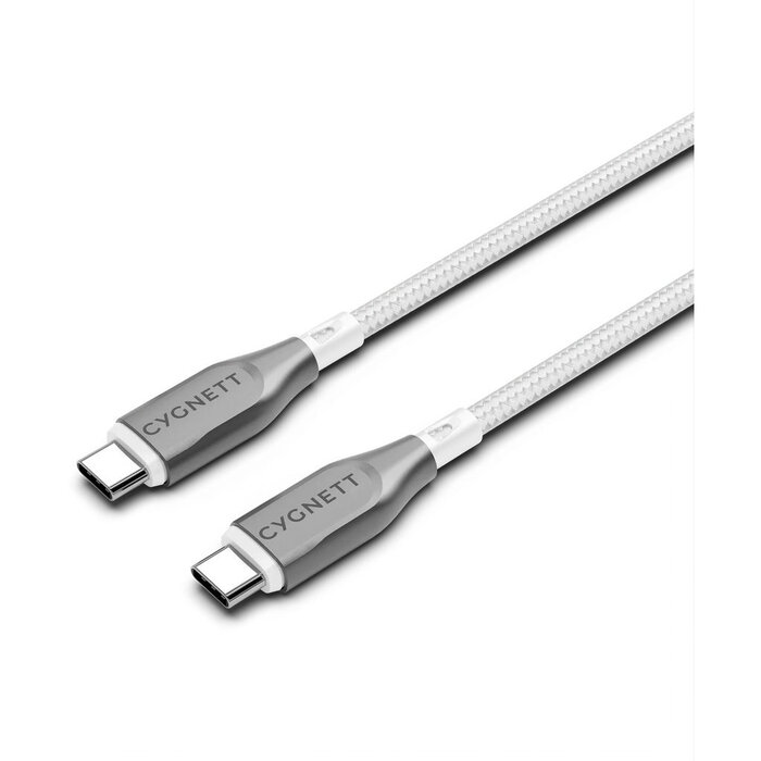 Cygnett Cygnett Armoured Braided USB-C to USB-C Cable 1m White