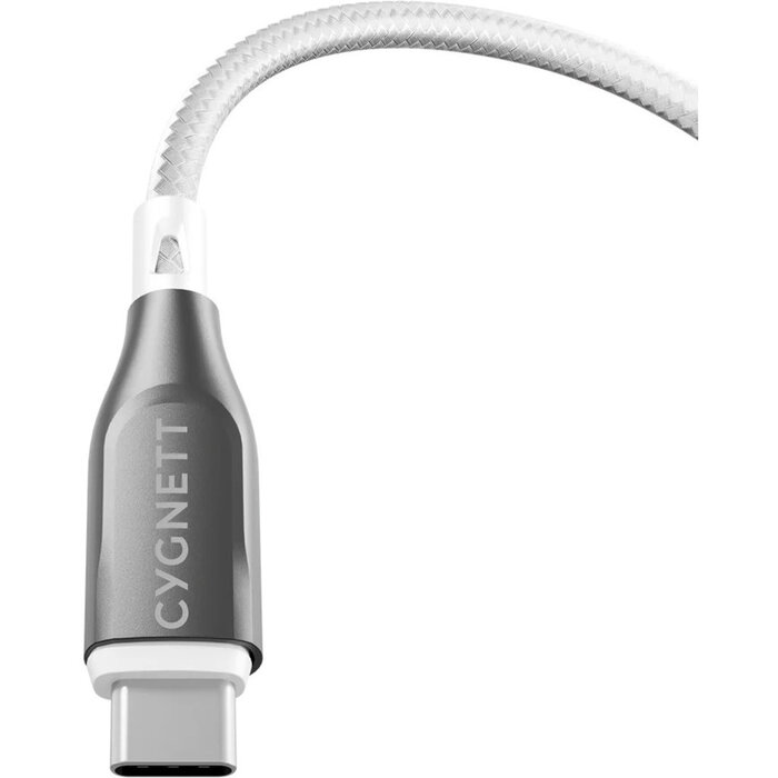Cygnett Cygnett Armoured USB-C naar USB-C Kabel 100W - 1m Wit