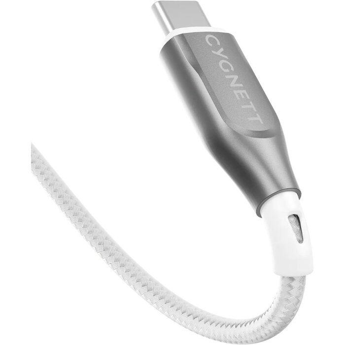 Cygnett Cygnett Armoured Braided USB-C to USB-C Cable 1m White