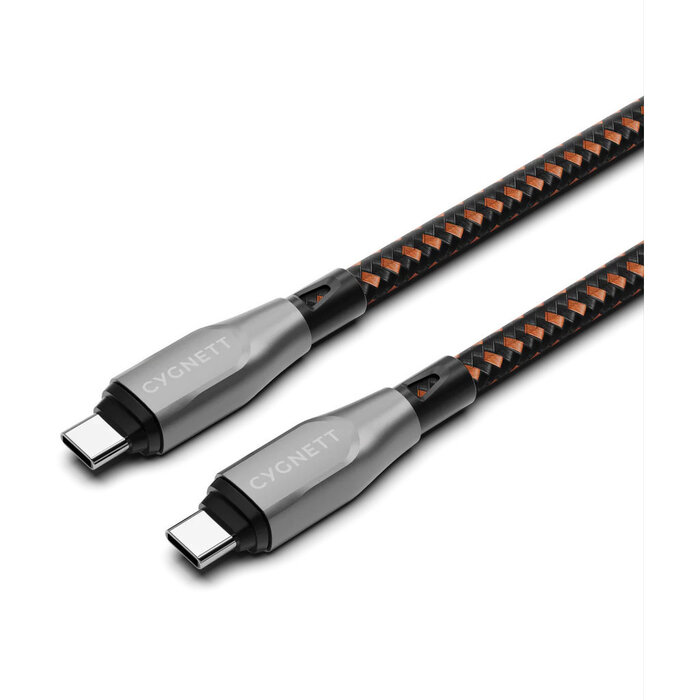 Cygnett Cygnett Armoured Pro Braided USB-C to USB-C 240W Cable 1m Black