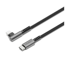 Cygnett Cygnett Unite Right Angled Braided Lighting to USB-C Cable 1m Black