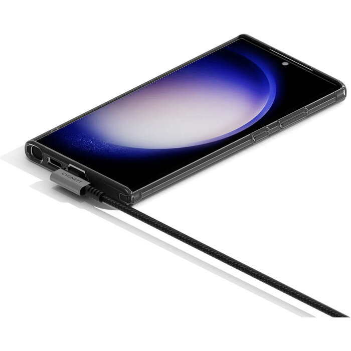 Cygnett Cygnett Unite Right Angled Braided USB-C to USB-A Cable 1m Black