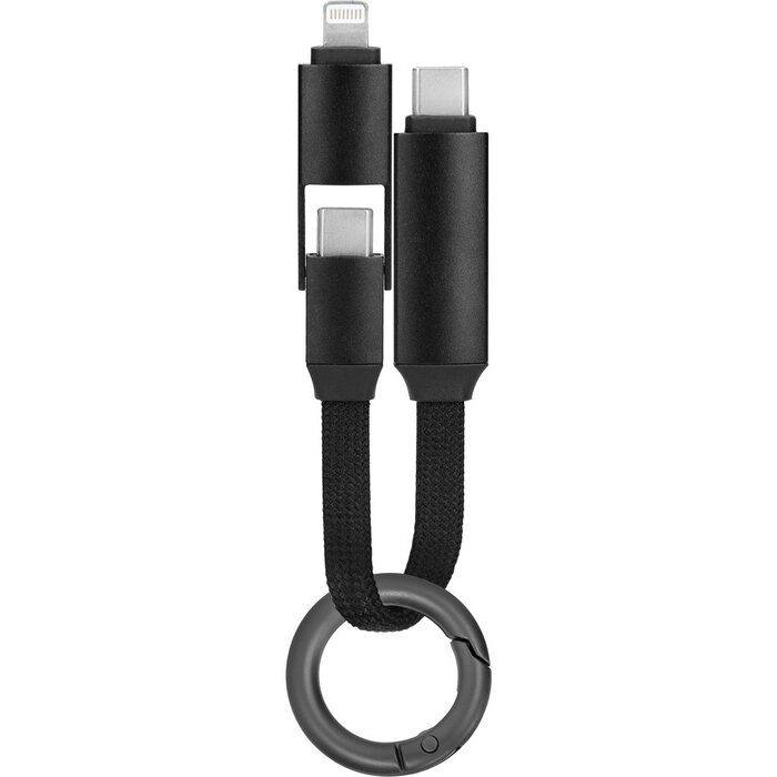 Mobiparts Mobiparts Aluminium 3-in-1 Cable Ultra Slim Matt Black