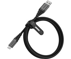 Otterbox OtterBox USB-A naar USB-C Kabel - 1 Meter - Zwart - Duurzame Oplaadkabel