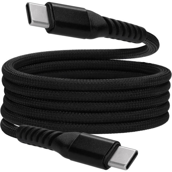 Mobiparts Mobiparts USB-C to USB-C Magnetic Braided Cable 1m Black