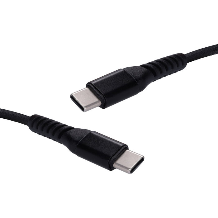 Mobiparts Mobiparts Magnetische USB-C naar USB-C Kabel - 1m - Gevlochten - Zwart