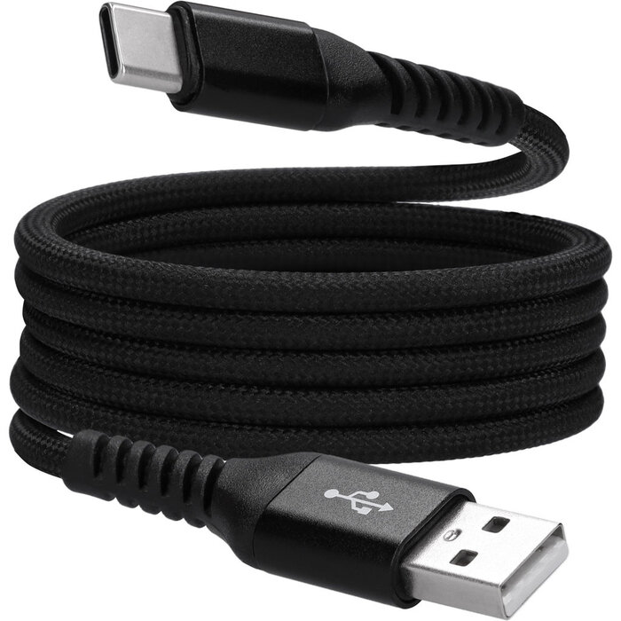 Mobiparts Mobiparts USB-A to USB-C Magnetic Braided Cable 1m Black