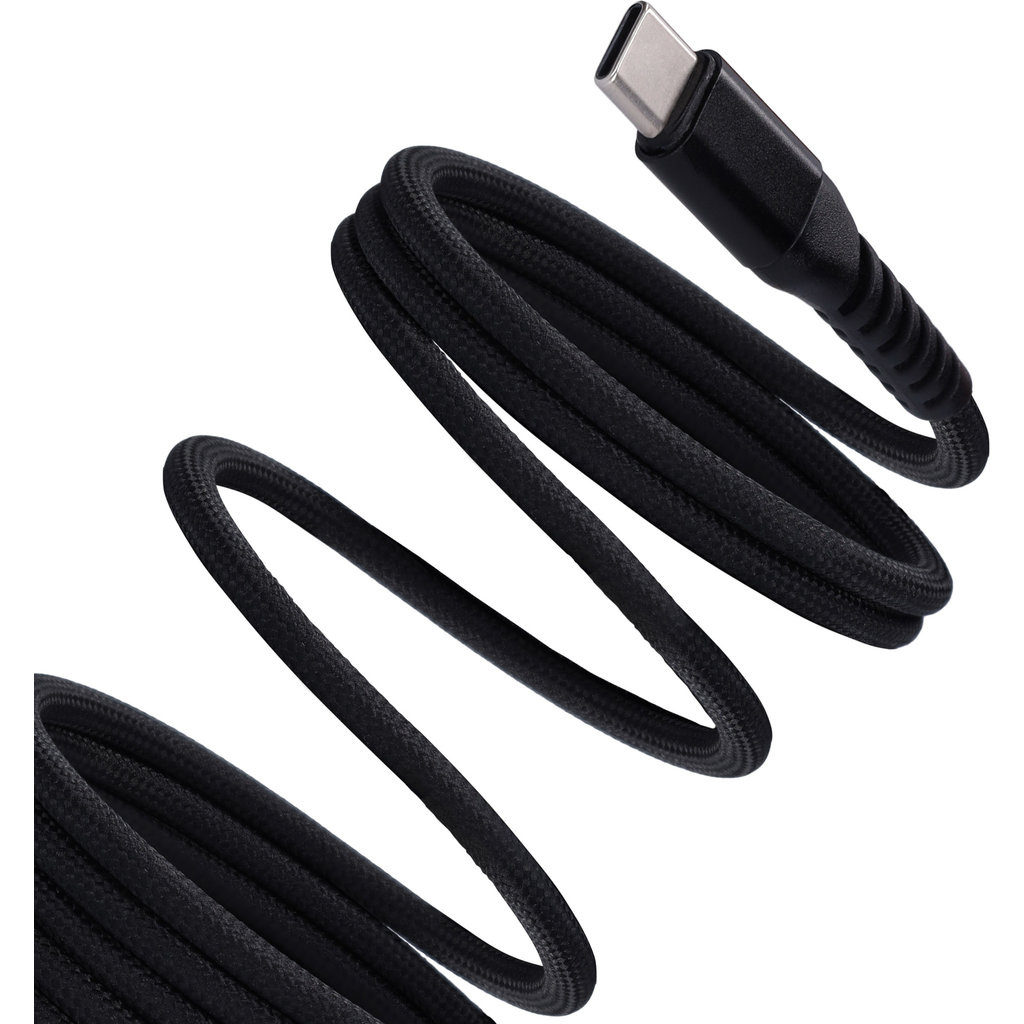 Mobiparts Mobiparts Magnetische USB-A naar USB-C Kabel 1m - Zwart Gevlochten