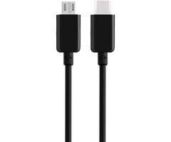 Mobiparts Mobiparts Micro USB naar USB-C Kabel - 1 Meter - Zwart