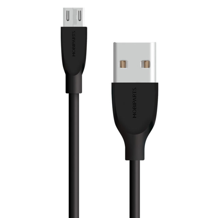 Mobiparts Mobiparts Micro USB naar USB-A Kabel 2m - 2A Zwart