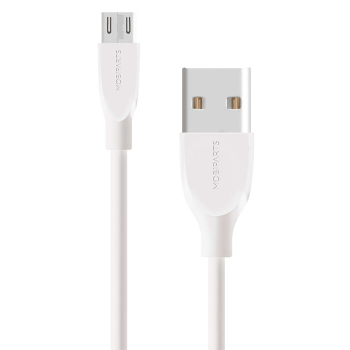 Mobiparts Mobiparts Micro USB naar USB-A Kabel - 2A - 50 cm - Wit