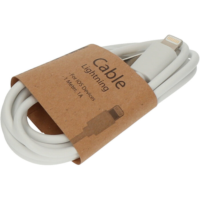 Quick & Easy Lightning naar USB Oplaadkabel 1 meter Wit - 5-pack