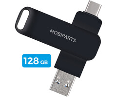 Mobiparts Mobiparts Memorystick Dual USB-C and USB-A 128GB Black