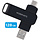 Mobiparts Dual USB-C & USB-A 128GB Flash Drive - Zwart