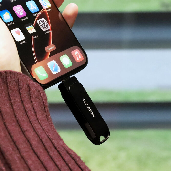 Mobiparts Mobiparts Memorystick Dual USB-C and USB-A 128GB Black