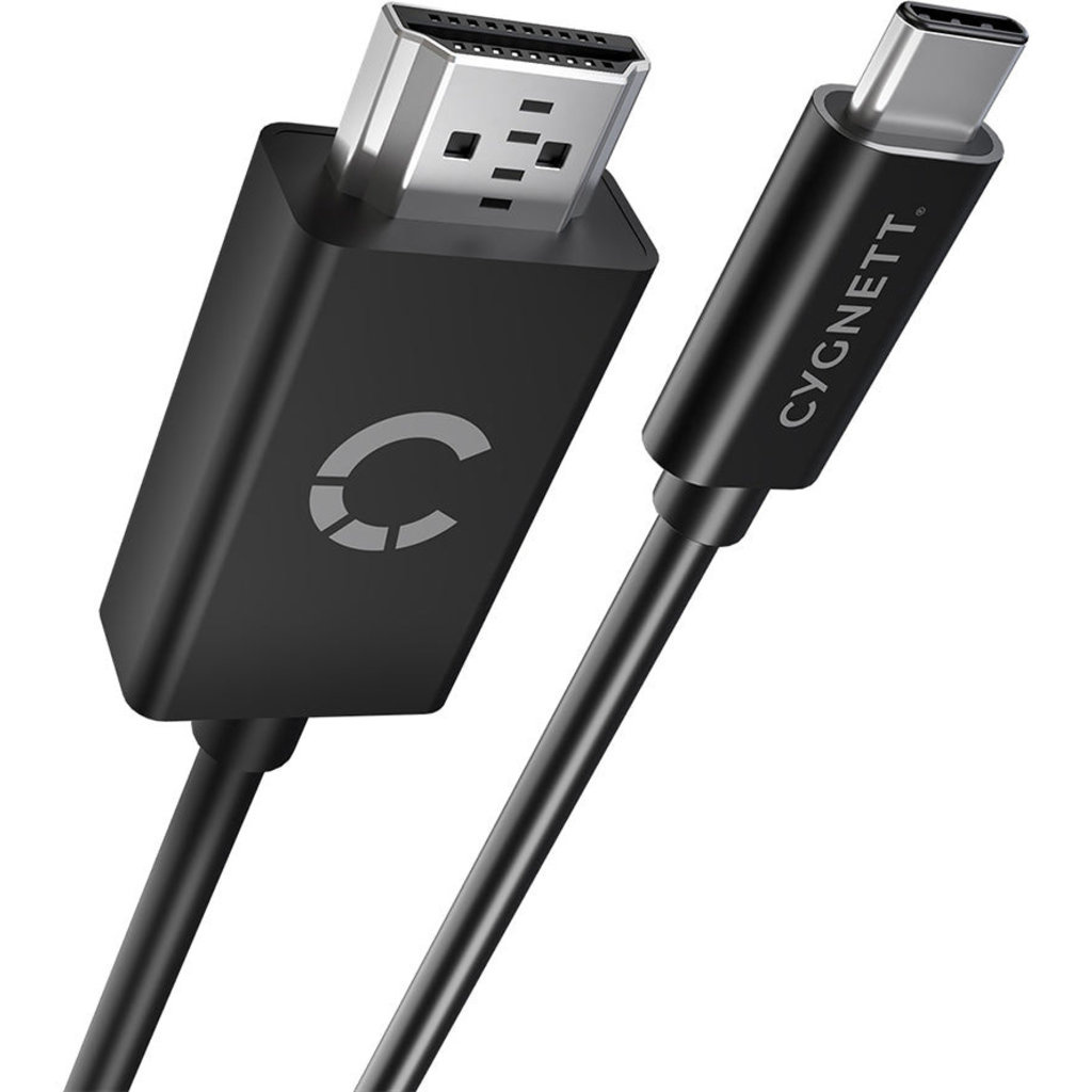 Cygnett Cygnett USB-C naar HDMI 4K Kabel - 1.8 Meter - Zwart