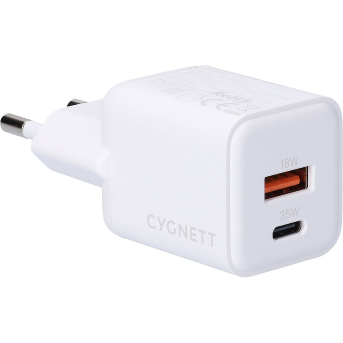 Cygnett Cygnett Powerplus 35W Dual Port Wall Charger White