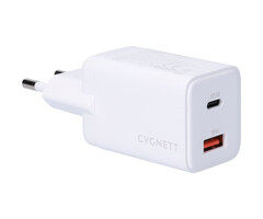 Cygnett Cygnett Powerplus 65W Dual Port Wandlader - USB-C Snellader - Wit
