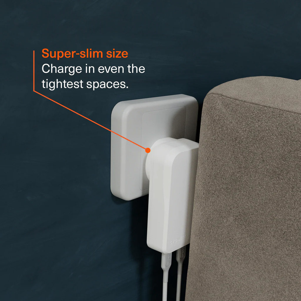 Cygnett Cygnett Chargeplus 65W Dual USB-C GaN Wandlader - Wit