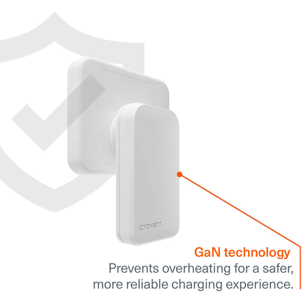 Cygnett Cygnett Chargeplus 65W Dual USB-C GaN Wandlader - Wit