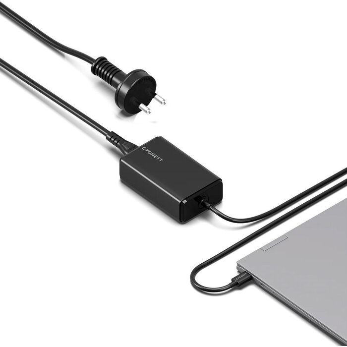 Cygnett Cygnett PowerMaxx 100W GaN USB-C Snellader met Vaste Kabel - Zwart
