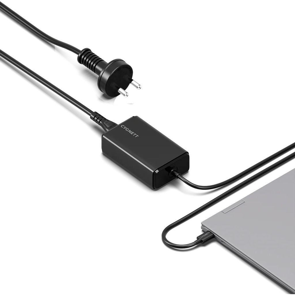 Cygnett Cygnett PowerMaxx 100W GaN USB-C Snellader met Vaste Kabel - Zwart