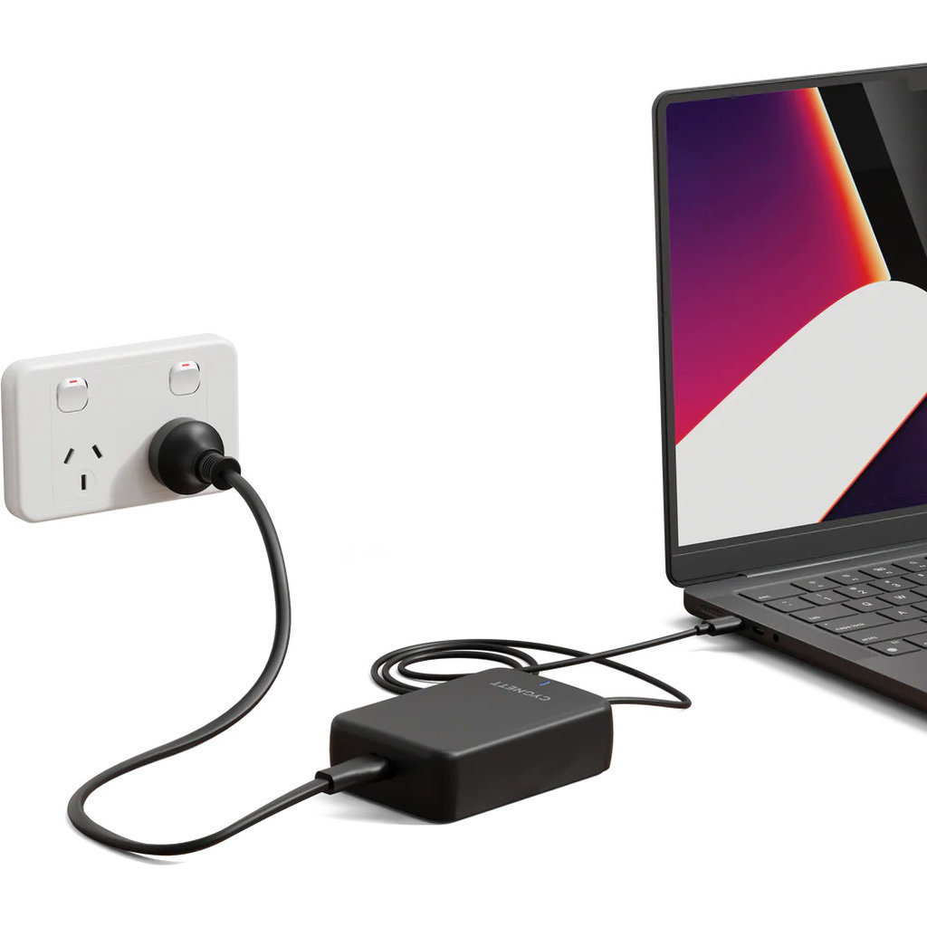 Cygnett Cygnett PowerMaxx 140W GaN USB-C Snellader voor Laptops - Zwart