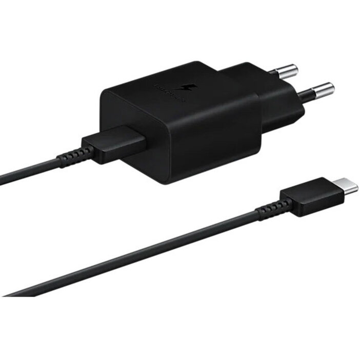 Samsung Samsung 15W USB-C Snellader met USB-C Kabel (1m) - Zwart
