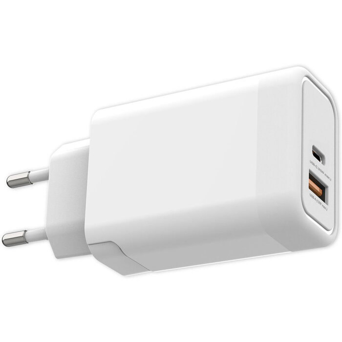 4Smarts 4SMarts VoltPlug 45W GaN USB-C Snellader - Compacte Adapter - Wit