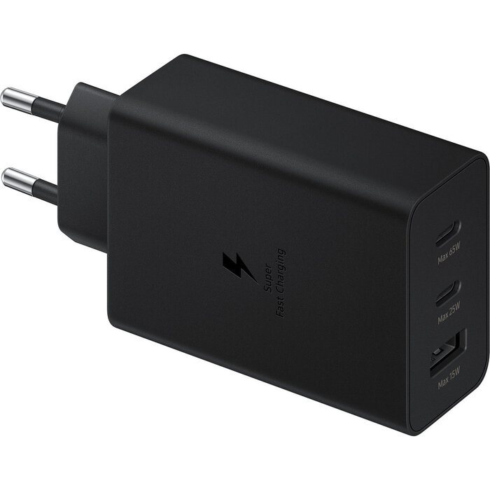 Samsung Samsung 65W Trio Snellader - 2x USB-C & 1x USB-A - Zwart (EP-T6530)