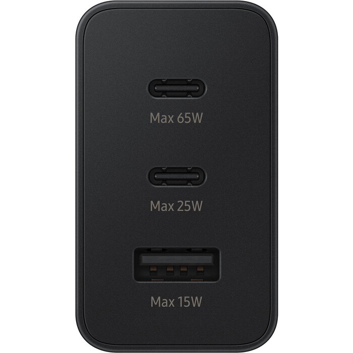 Samsung Samsung 65W Trio Snellader - 2x USB-C & 1x USB-A - Zwart (EP-T6530)